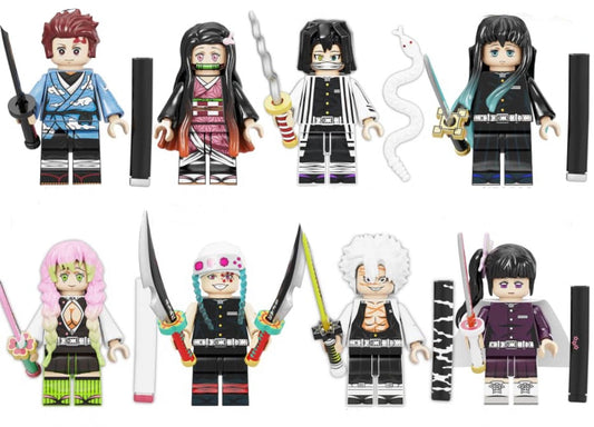 Demon Slayer Figures Toy Set of 8